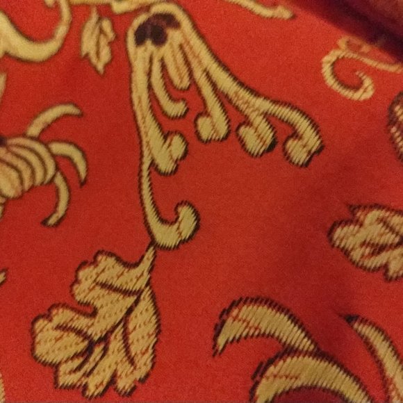 Vintage Red Bohemian style, Asian Decor Bed Throw by Stratford Home - Picture 7 of 12